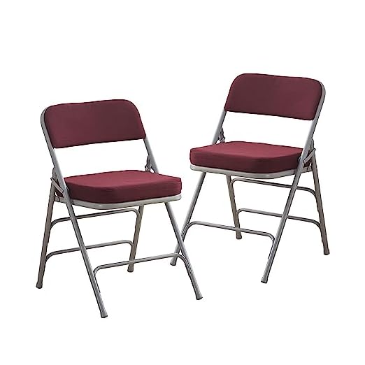 event rental, rent equipment for your party, BOOSDEN Padded Folding Chair 2 Pack, Foldable Chair with Thick Cushion, Heavy Duty Metal Folding Chair for Outdoor & Indoor & Dining & Party, Red
