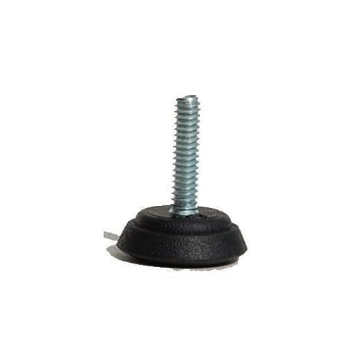 event rental, rent equipment for your party, #4203 Adjustable 1/4" Threaded Non-Skid Leveling Glides Black Pad 4-Pack