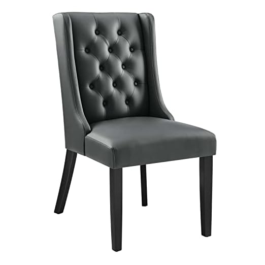 event rental, rent equipment for your party, Modway Baronet Button-Tufted Vegan Leather Parsons Dining Chair in Gray