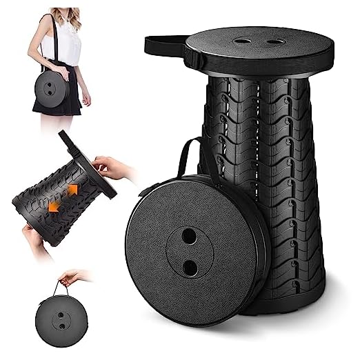 event rental, rent equipment for your party, BYOOTIQUE Makeup Chair Folding Camping Stool Collapsible Seat Telescoping Stool Height Adjustable Round Vanity Stool Chair Portable Makeup Hairstylist Chair for Makeup Nail Artist Hair Stylist Travel