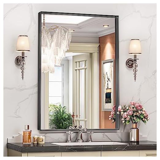 event rental, rent equipment for your party, Brightify Black Bathroom Mirrors for Wall, 24 x 36 Inch Rectangle Bathroom Mirrors for Vanity Black Metal Framed Anti-Rust, Matte Black Mirror for Farmhouse Hallway Wall Decor, Horizontal or Vertical