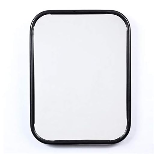 event rental, rent equipment for your party, Hong Art- Metal Mirror-Matt Black,Glass Panel Black Framed Rounded Corner,Mirrored Rectangle Hangs Horizontal or Vertical,MR2001BK1，11.8" 15.74"
