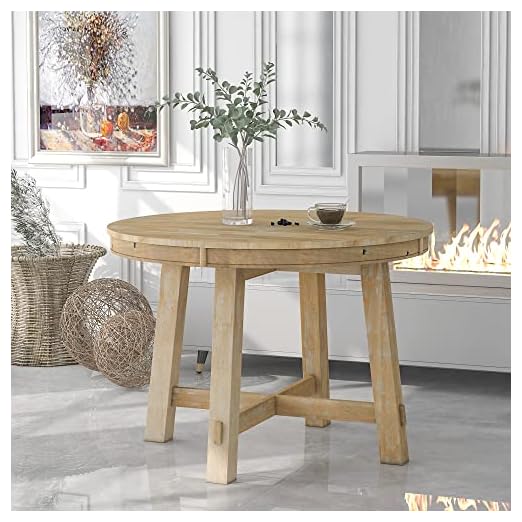 event rental, rent equipment for your party, YuiHome Extendable Round, Farmhouse 16" Leaf Table for Dining Room, Kitchen,Natural Wood Wash