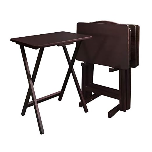 event rental, rent equipment for your party, Casual Home 5 Piece Tray Table Set, Espresso