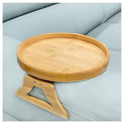 event rental, rent equipment for your party, Pekokavo Sofa Arm Clip Tray, Side Table for Remote Controls/Drinks/Gamepads Holder (Bamboo)