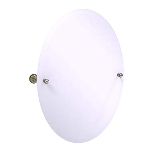 event rental, rent equipment for your party, Allied Brass Carolina Crystal Collection Frameless Oval Tilt Beveled Edge Wall Mirror, Antique Brass