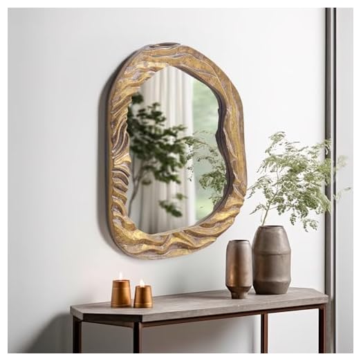 event rental, rent equipment for your party, sawsile Asymmetrical Wall Mirror,Unique Gold Vintage Baroque Vanity Mirror,18.7x24 Mid Century Modern Decor Irregular Mirror for Living Room, Bedroom,Bathroom