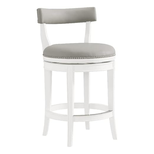 event rental, rent equipment for your party, Hanover Swivel Counter Height Bar Stool, White and Gray