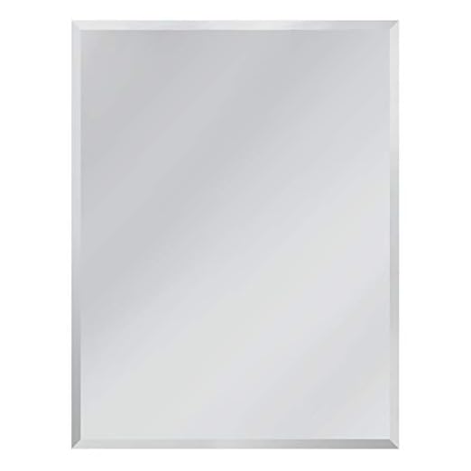 event rental, rent equipment for your party, Red Co. 14 x 18 inch Large Decorative Frameless Beveled Edge Wall Hanging Mirror, Rectangular