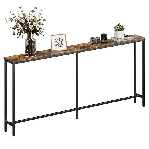 event rental, rent equipment for your party, Lifewit 70.9" Narrow Long Console Sofa Table with Metal Frame for Living Room, Industrial Entryway Table for Hallway Entrance Office Corridor Coffee Table Behind Sofa, Easy Assembly, Rustic Brown