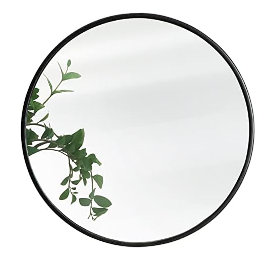 event rental, rent equipment for your party, Round Mirror, Black Round Mirror 24 Inch, Round Wall Mirror, Round Bathroom Mirror, Circle Mirrors for Wall, Metal Framed Mirror for Bathroom, Vanity, Bedroom, Entryway, Hallway